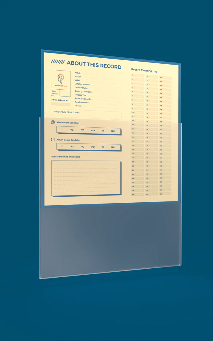 HumminGuru Pack de 25 registres de suivi