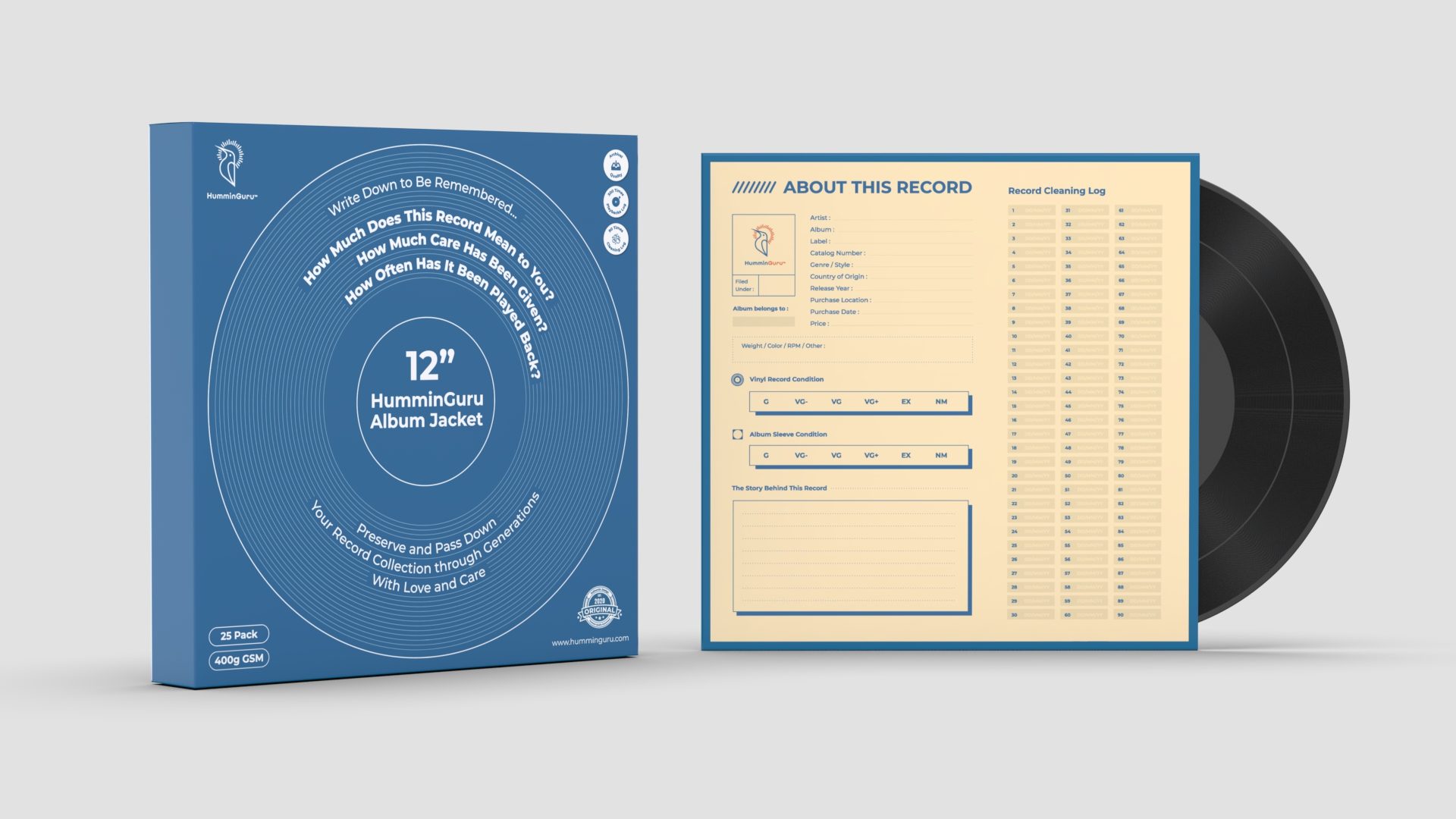 HumminGuru Pack de 25 registres de suivi