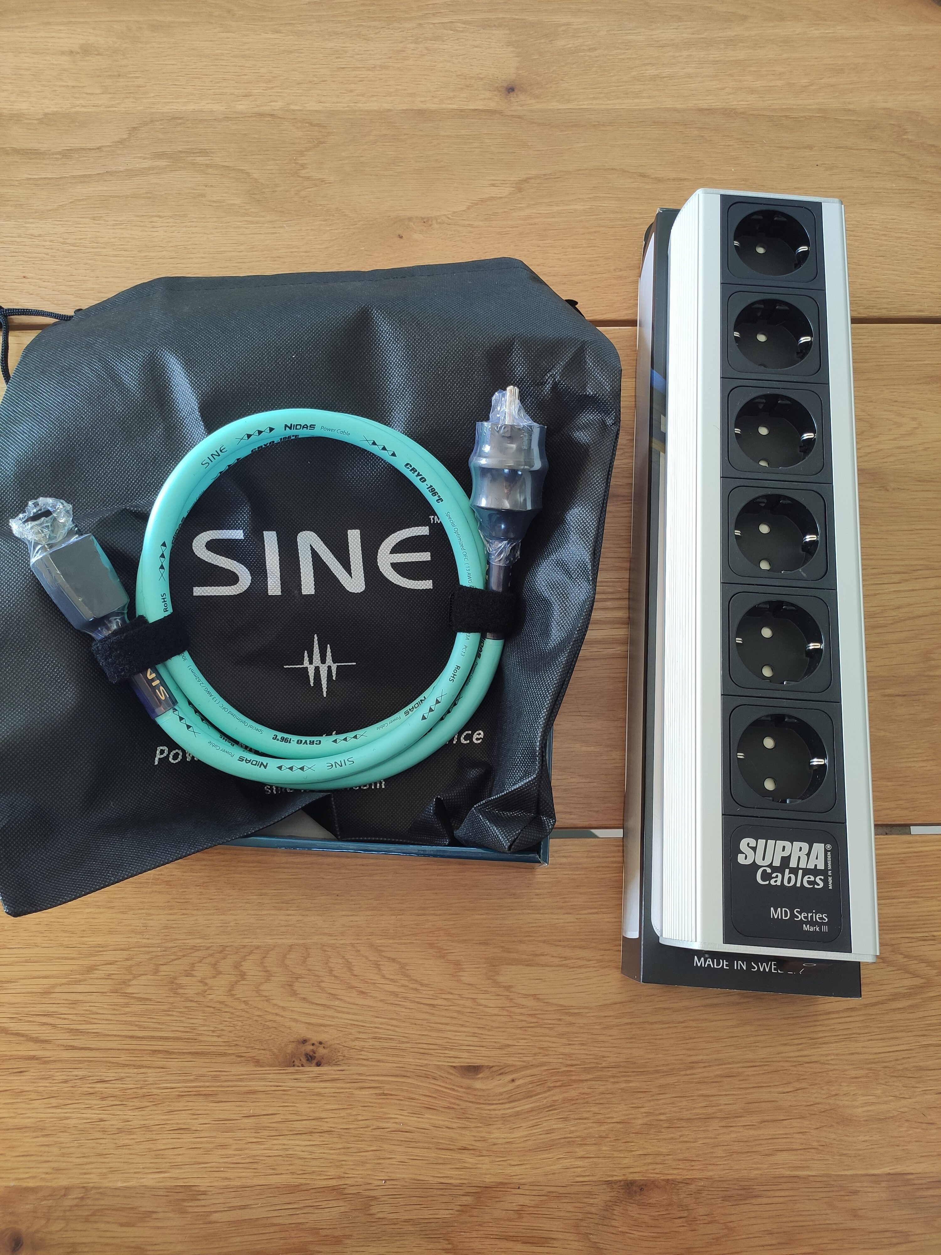PACK Supra Barrette MD06-EU avec interrupteur + Câble secteur Sine Nidas PC