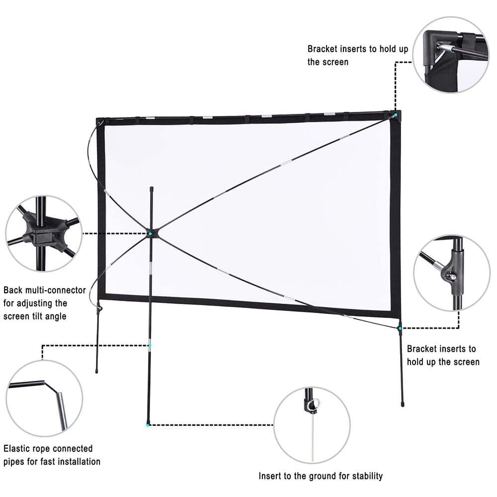 Ecran de projection pliable